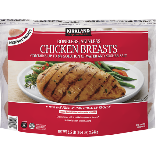 Kirkland Ready To Cook, Boneless, Skinless Chicken Breast Portions