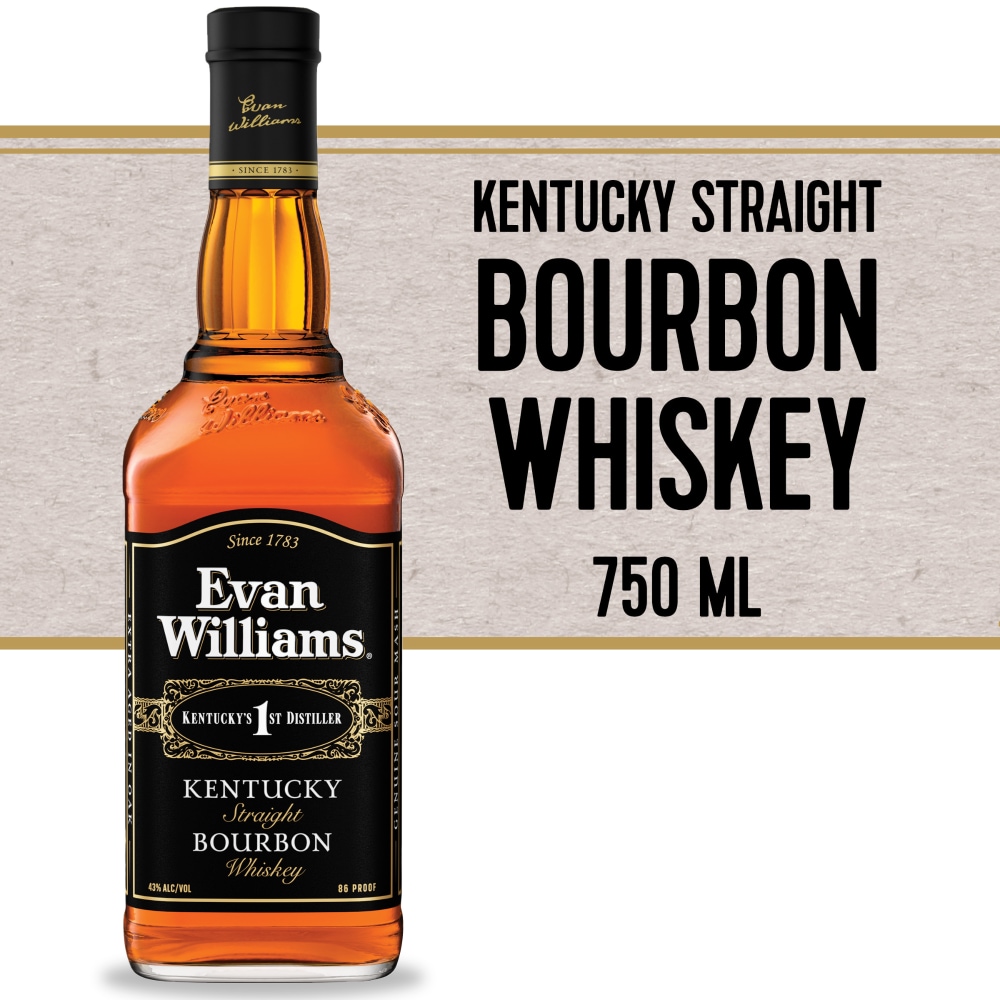 Evan Williams Black Label Kentucky Straight Bourbon Whiskey 750ml