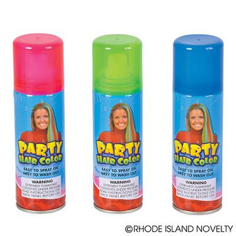 Party Hair Color 3oz. Can Of Temporary Spray In (Blue) 3 PAC