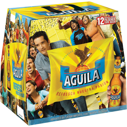 Aguila 12 Pack 33 Cl Glass Bottle 3.9% ABV