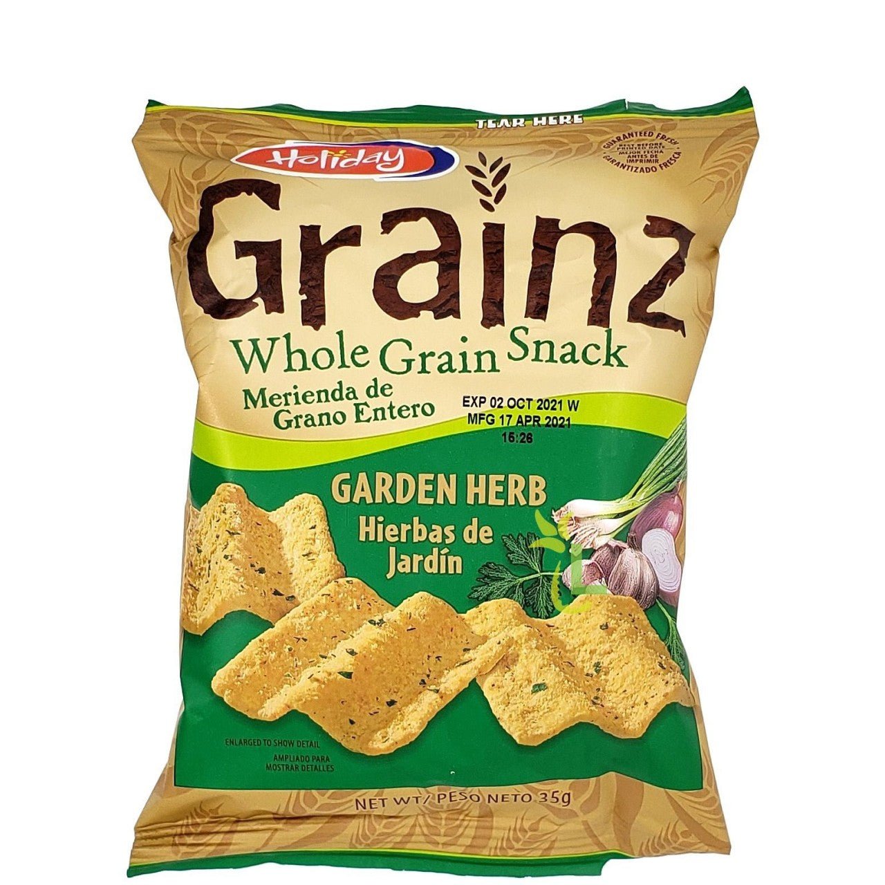 Holiday Grainz Snack Whole Grain Garden Herb 35g