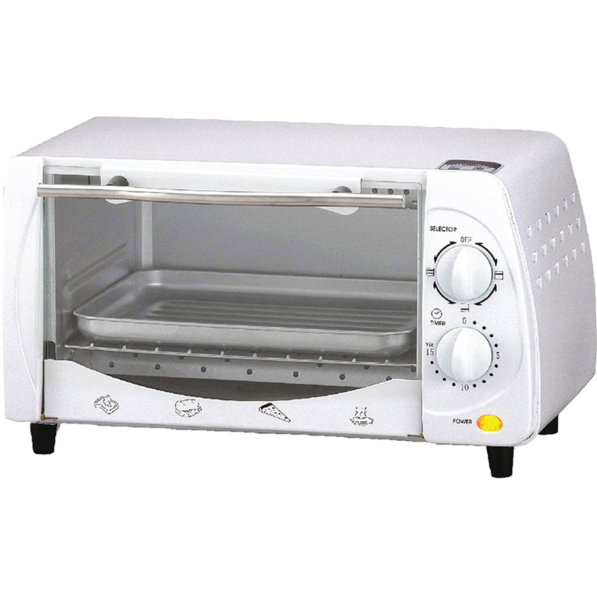 Brentwood Appliances 4 Slice Toaster Oven, White
