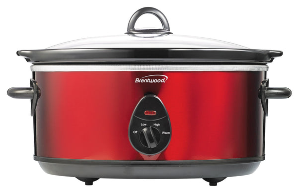 Brentwood Sc-150r 6.5 Quart Red Slow Cooker