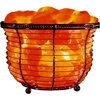 Himalayan Glow HS-1301B Tall Round Natural Salt Lamp, 8-10 LBS, Amber Glow