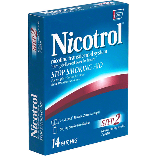 Nicotrol Stop Smoking Aid, Step 2, 10mg, Patches