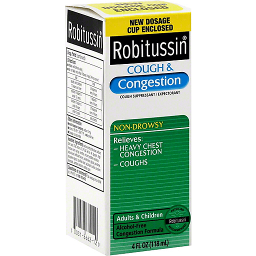 Robitussin Cgh/cngstn N-drwsy Lq 4 Oz