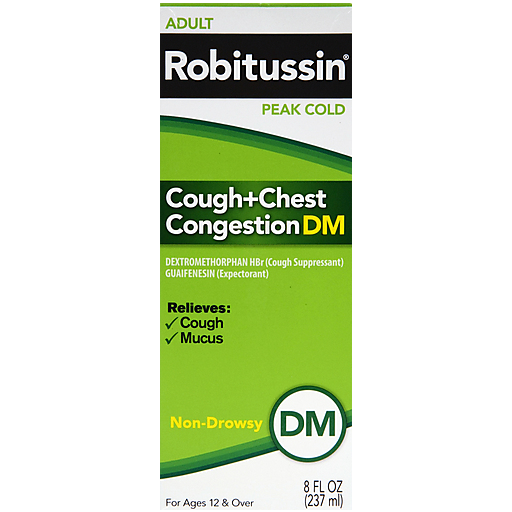 Robitussin DM Cough + Chest Congestion, Peak Cold, Adult