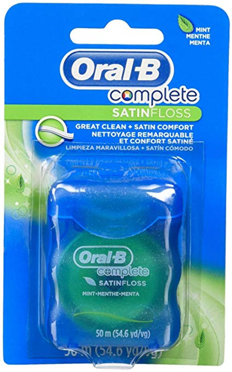Oral-B Complete Satin Floss Dental Floss, Mint, 50 M