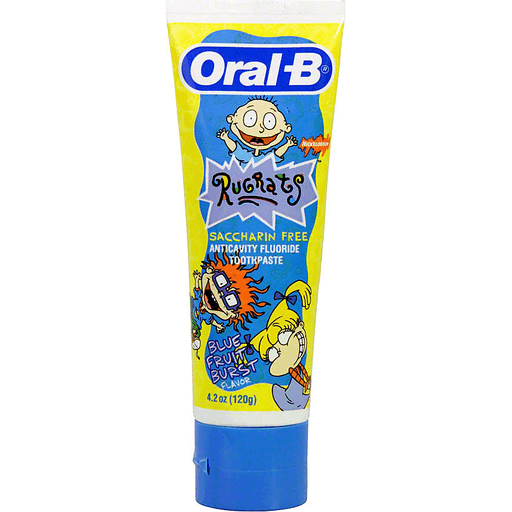 Oral B Rugrats Anticavity Fluoride Toothpaste, Blue Fruit Burst Flavor
