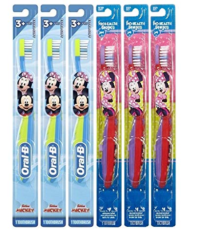 Oral-B Kids Toothbrush, Pro-Health Stages Mickey & Minnie Mouse For Little Children Ages 2-4 Years Old, Extra Soft
