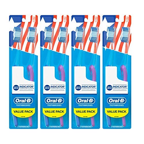 Oral-B Indicator Contour Clean Toothbrushes, Medium, Value Pack