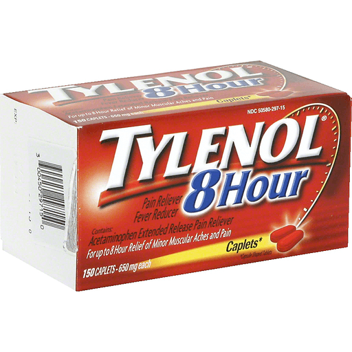 Tylenol Pain Reliever/Fever Reducer, 650 Mg, 8 Hour, Caplets