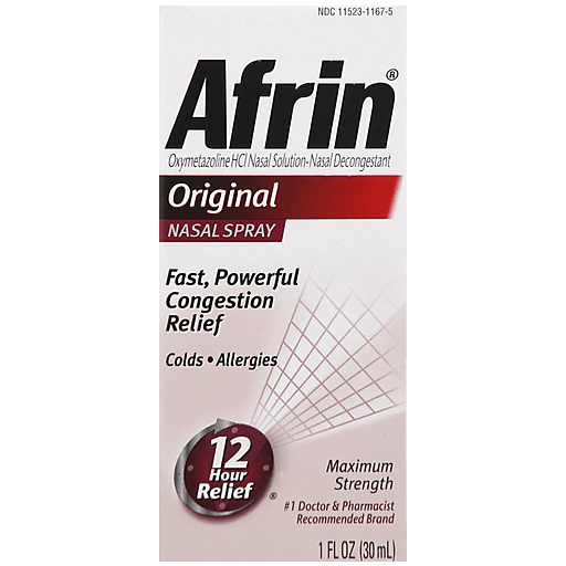Afrin Nasal Spray, Maximum Strength, Original