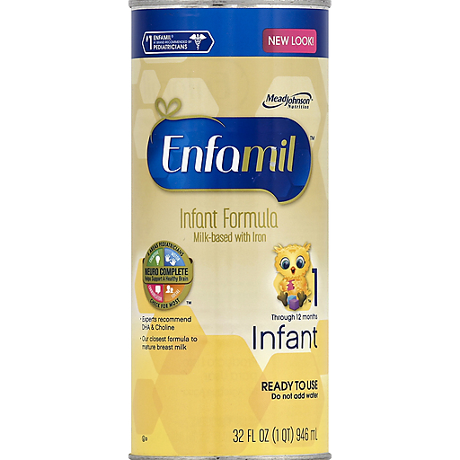 Enfamil Infant Formula, Milk Based With Iron, 1, Through 12 Months, Ready To Use