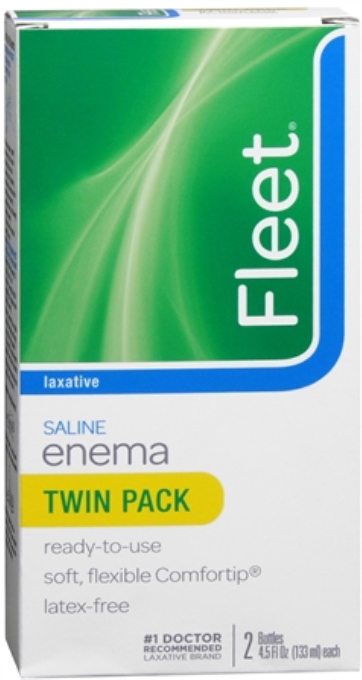 Fleet Enema, Ready-to-use Saline Laxative, Twin Pack