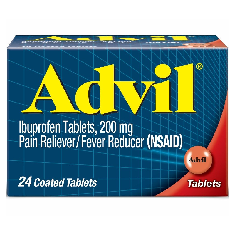 Advil Ibuprofen Pain Reliever/Fever Reducer, 200 Mg Coated Tablets