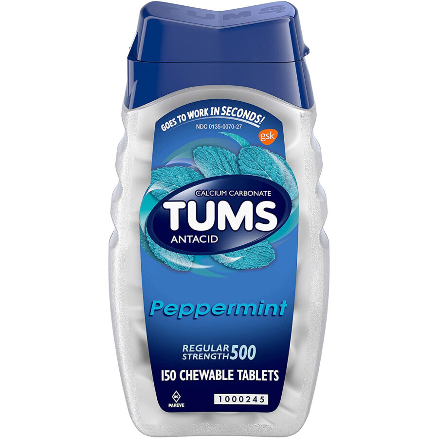 Tums Antacid, Regular Strength Chewable Tablets, Mint 150