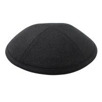 Cool Kippah, Black, Linen, 4 Part