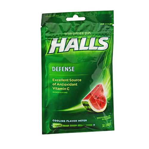 Halls Defense Vitamin C Supplement Drops - Watermelon