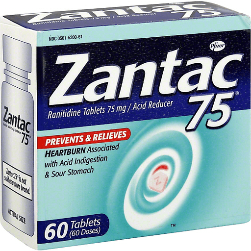 Zantac Acid Reducer, 75 Mg, Tablets