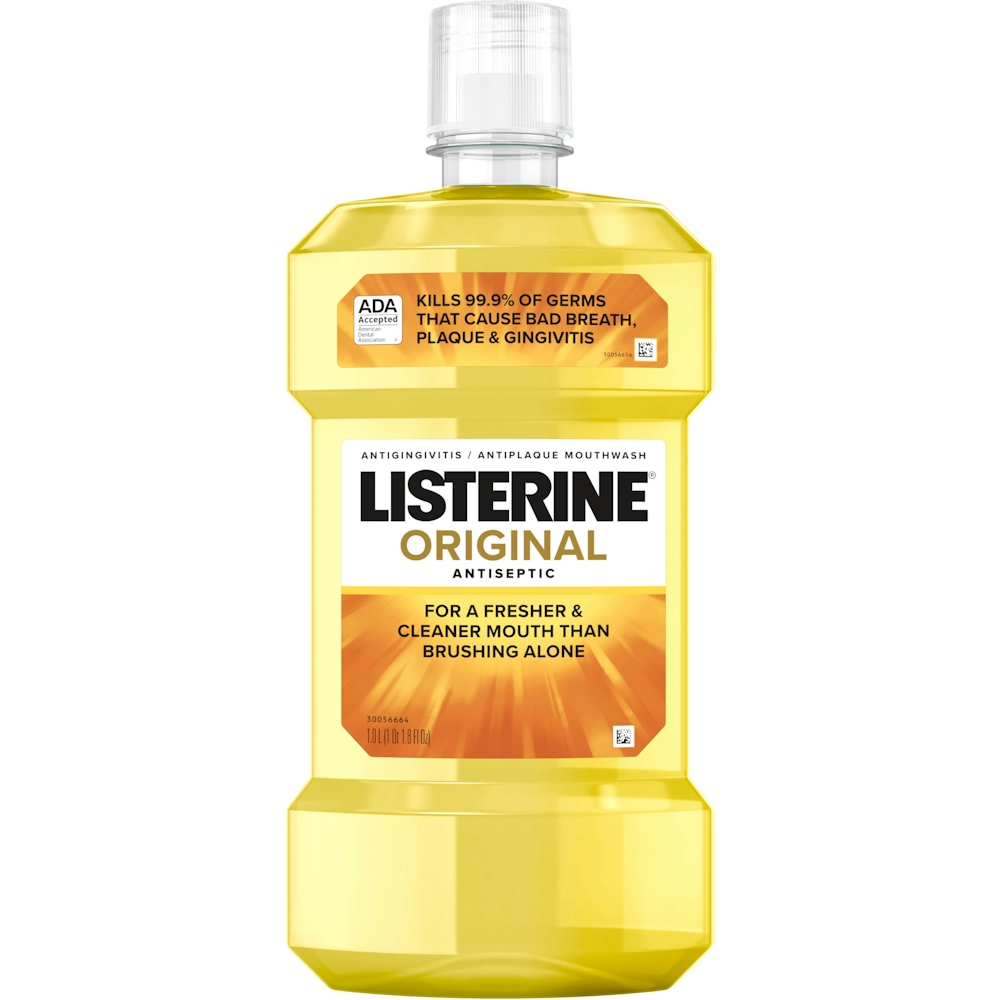 Listerine Antiseptic Mouthwash For Bad Breath & Plaque Original