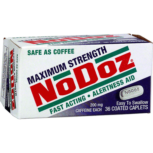 NoDoz Alertness Aid, Maximum Strength, 200 Mg Caffeine, Coated Caplets