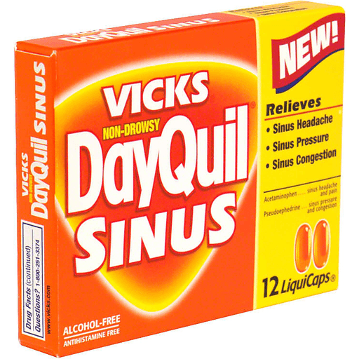 Vicks DayQuil Sinus, Non-Drowsy, LiquiCaps