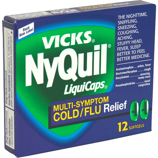 Vicks NyQuil Multi-Symptom Cold/Flu Relief, LiquiCaps