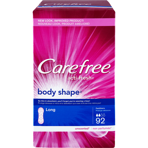 Carefree Acti-Fresh Body Shape Long Unscented Pantiliners