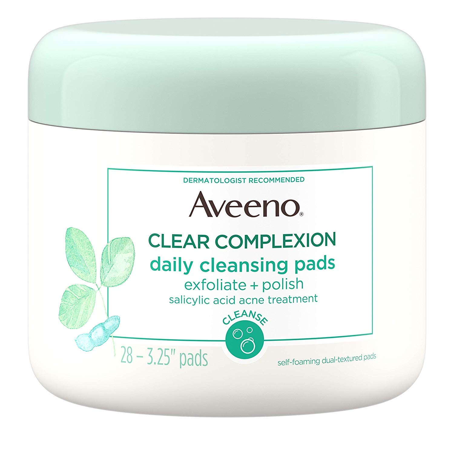 Aveeno Clear Complexion Daily Facial Cleansing Pads With Salicylic Acid Acne Treatment