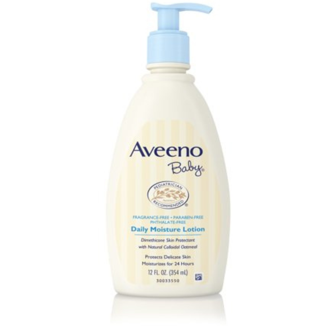 Aveeno Baby Daily Moisture Lotion, Fragrance Free, 12 Fl Oz