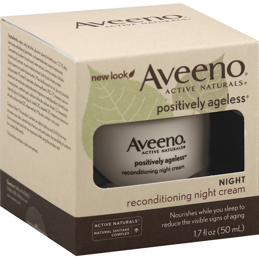 Aveeno Active Naturals Positively Ageless Night Cream, Reconditioning