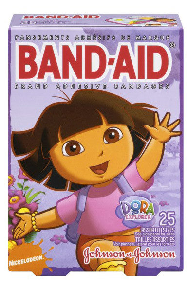 Band-Aid Brand Bandages, Adhesive, Nickelodeon Dora The Explorer, Assorted Sizes