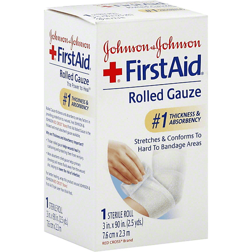 Johnson's First Aid Gauze, Rolled