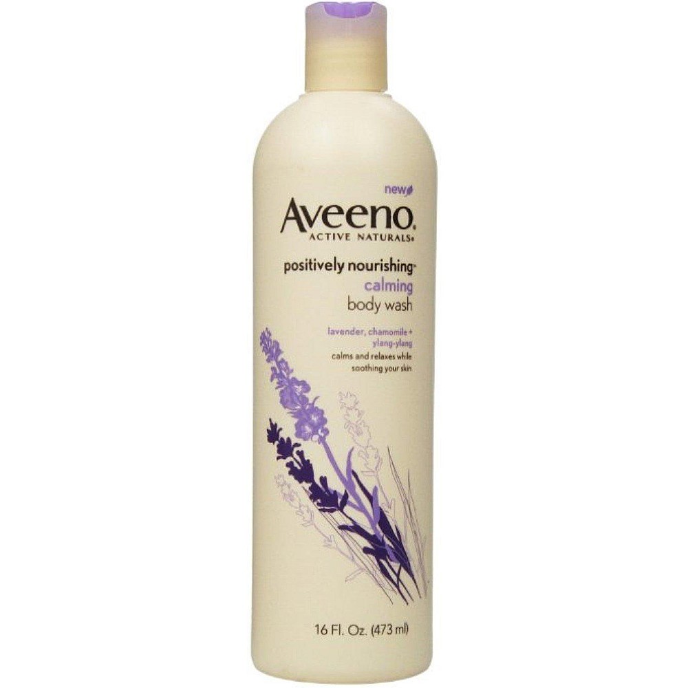 Aveeno Positively Nourishing Calming Body Wash Lavender, Chamomile + Ylang