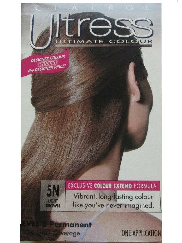 1 Original Clairol Ultress Hair Color #5n Light Brown Free Shipping In Usa