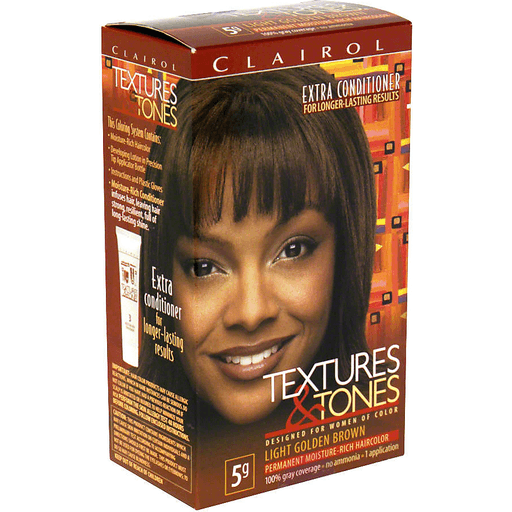 Textures & Tones Clairol 5G Light Golden Brown Hair Color Kit
