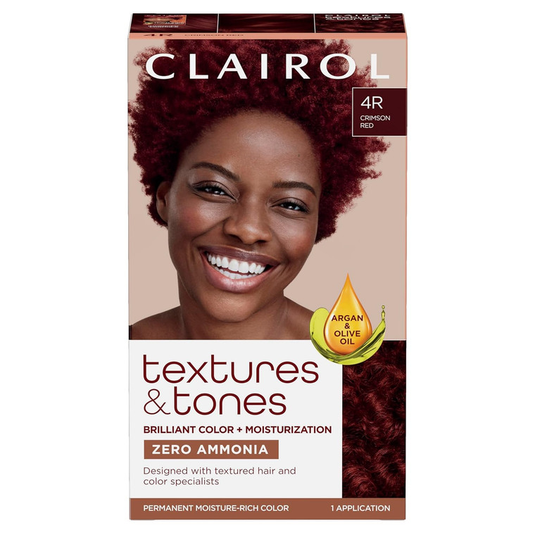 Clairol Professional Textures And Tones Hair Color, Red Hot Red, 1 Kit