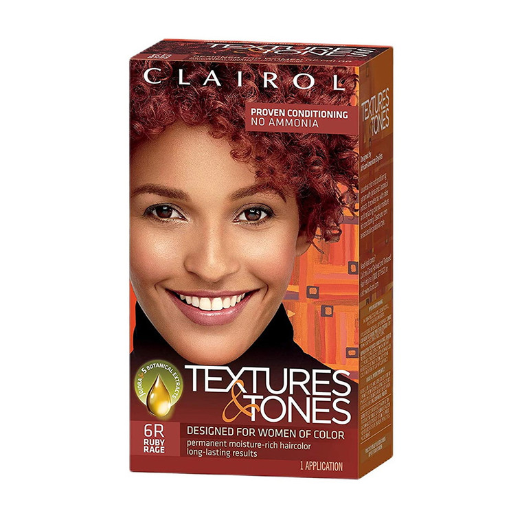 Textures & Tones Clairol Hair Color Kit, 6R Ruby Rage