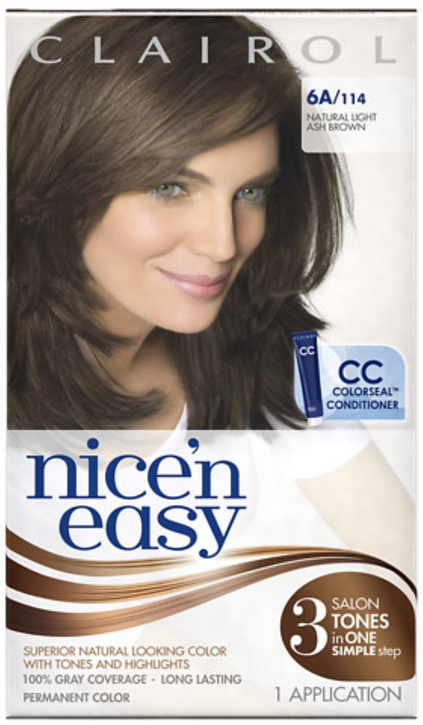 Nice N Easy Clairol Permanent Hair Color 6A Light Ash Brown