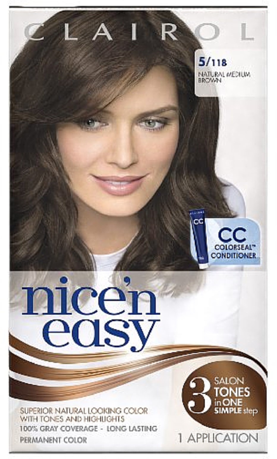 Nice N Easy Clairol 'N Permanent Hair Color 5 Natural Medium Brown 1 Kit
