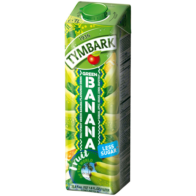 Gėrimas Tymbark 1l Bananų Apelsinų Citrinų Greipfrutų 21