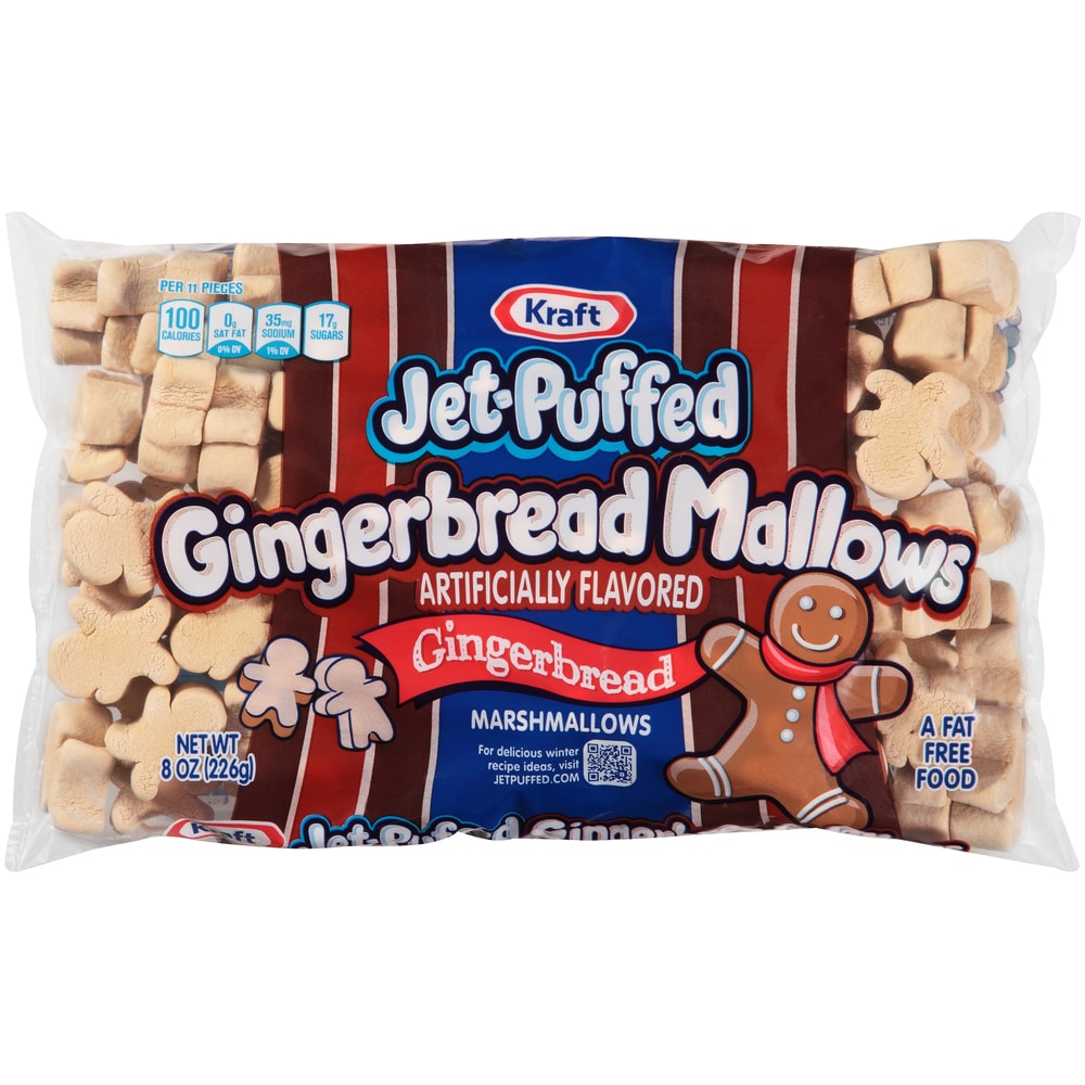 Jet-Puffed Gingerbread Mallows Seasonal Marshmallows 8Oz Bag