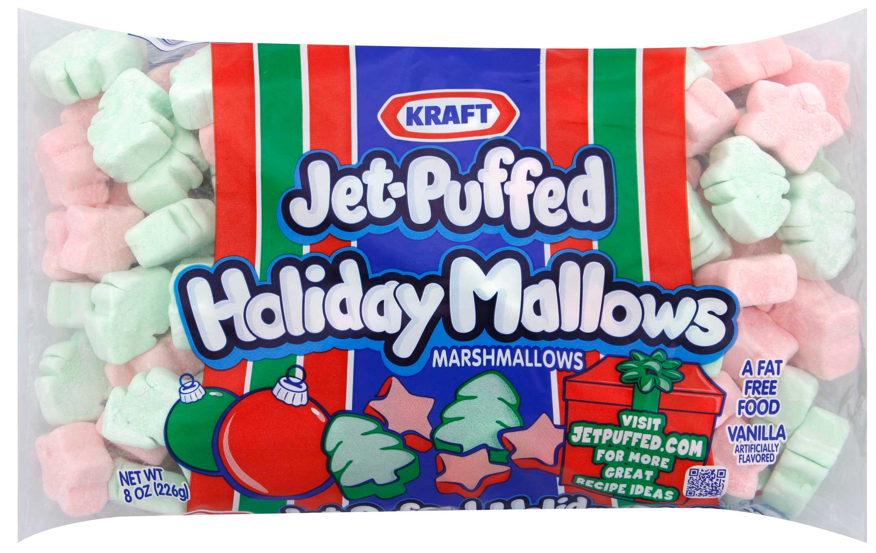 Jet-Puffed Vanilla Holiday Shaped Christmas Mallows Marshmallows, 8 Oz Bag
