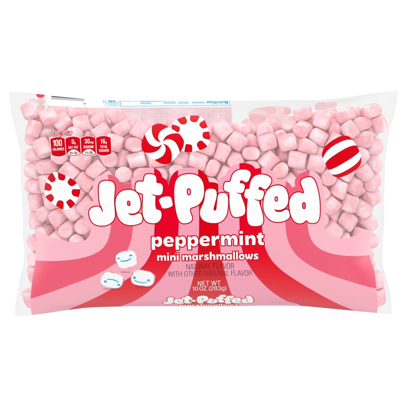 Jet-Puffed Peppermint Mini Marshmallows, 10 Oz Bag