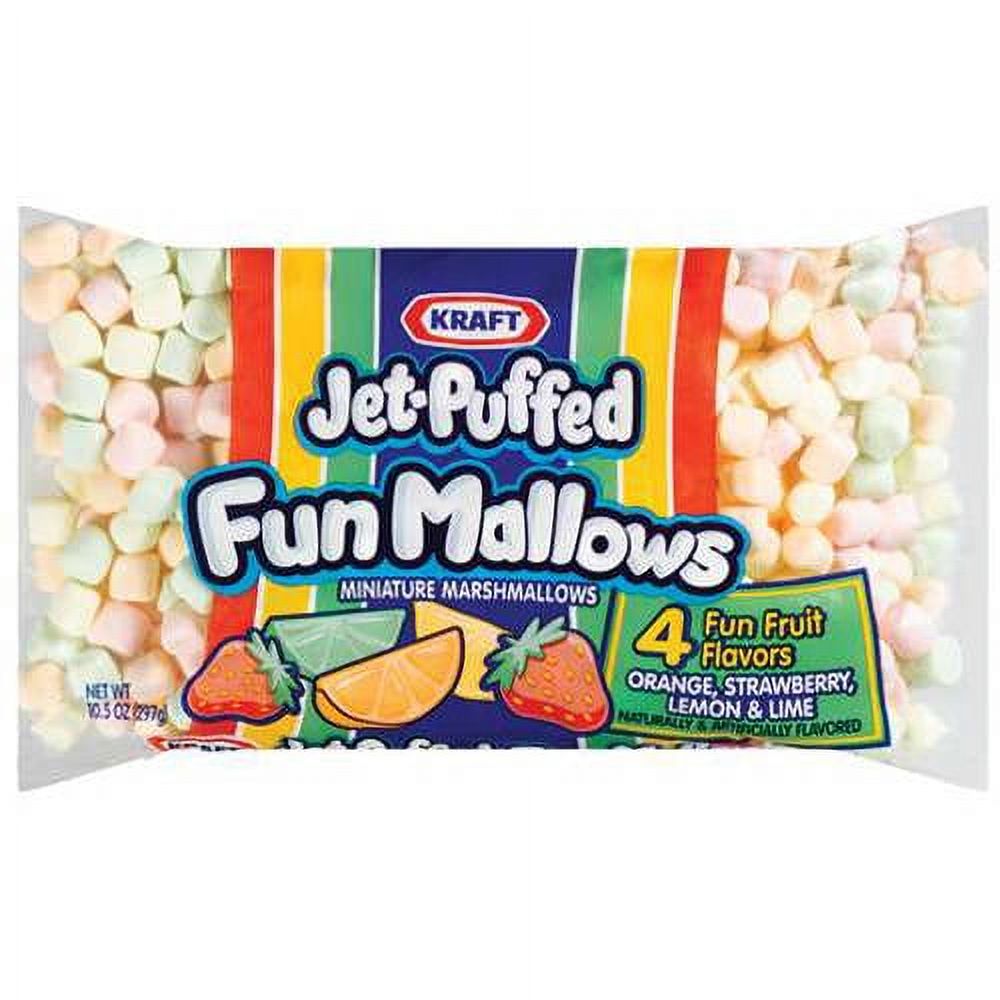 Jet Puffed Marshmallows, Miniature, FunMallows, 4 Fun Fruit Flavors