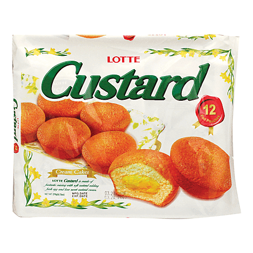 10001636091 Lotte Custard Cream Cakes 8/253g