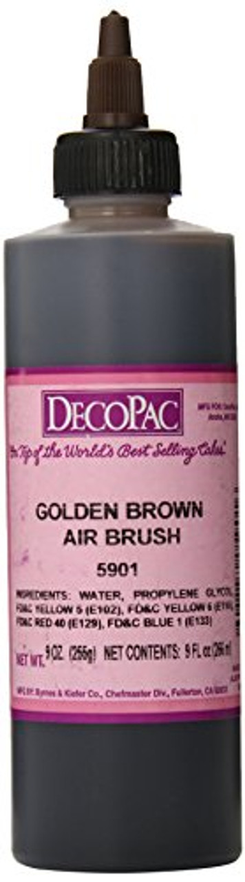 DecoPac Golden Brown Premium Airbrush Color 8 Oz