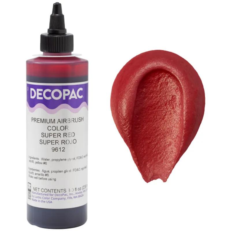 DecoPac Premium Airbrush Color Super Red 8 Oz