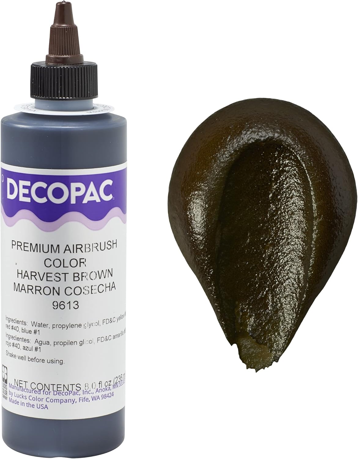 DecoPac Harvest Brown Airbrush Color 8 Oz